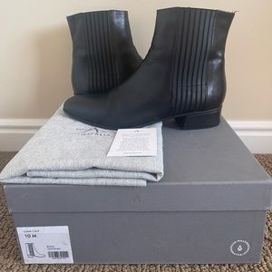 Aquatalia Luna Black Weatherproof Chelsea Boots.